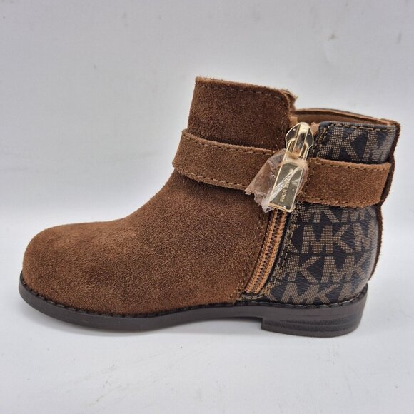 Michael Kors Girls Ankle Zip Up Boots Size 5 C Toddler Brown Leather. (42) - Picture 5 of 10